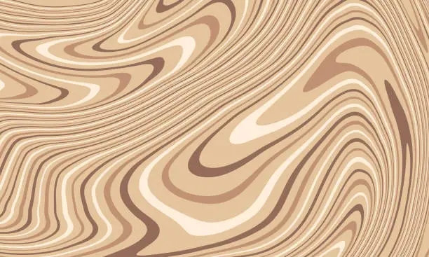 Vector illustration of Fluid Brown Marbling Pattern Background