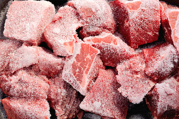 Frozen Beef stock photo