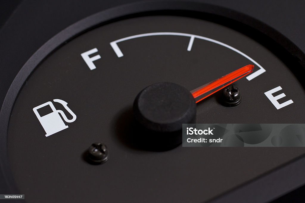 Fuel gauge Fuel gauge on a car dashboard. Car Stock Photo