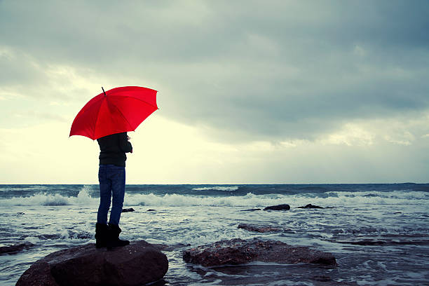 istock Young girl dreaming at the beach 183405465