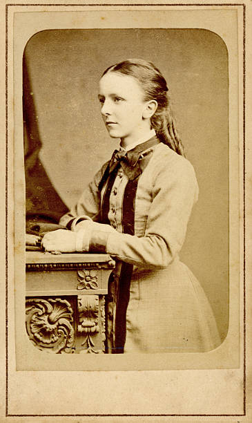 istock Young Victorian Girl Old Photograph 183405719