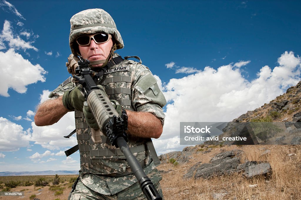 Военные солдат Портрет - Стоковые фото Герои роялти-фри
