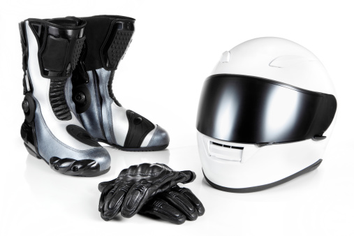 protective equipments on white.