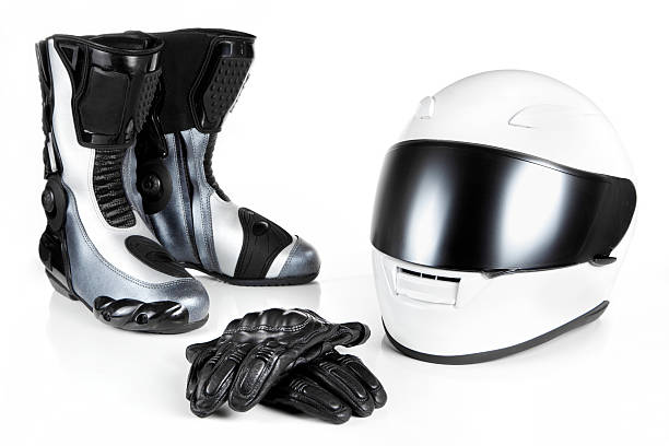 Motorcycle Safety Equipments stock photo