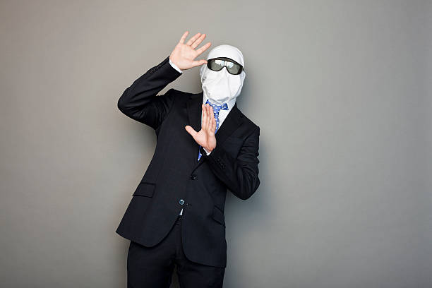 istock portrait of a faceless man wearing 3d glases 183407558