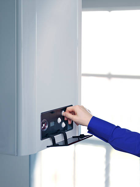 Boiler uses the woman's hand
