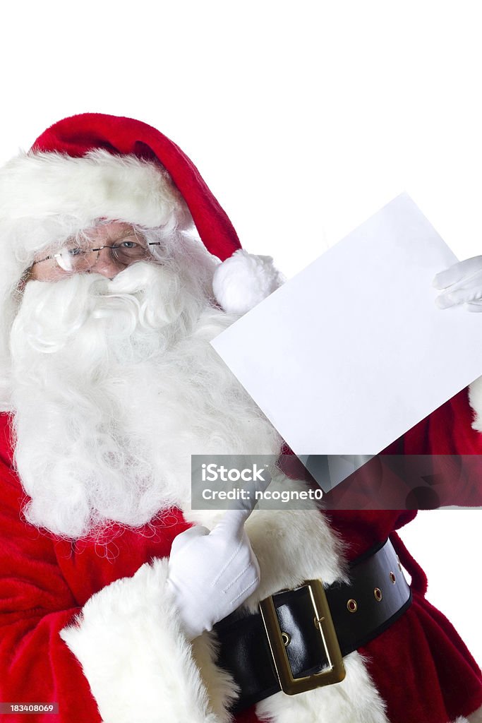 Santa con carta vuota - Foto stock royalty-free di Adulto