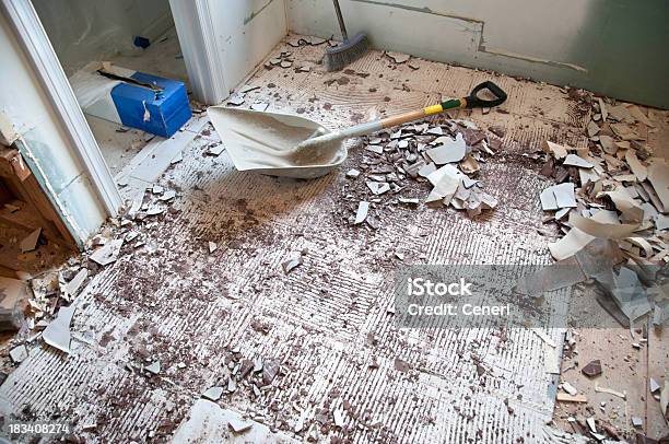Home Improvement And Remodeling Demolition Phase Stock Photo - Download Image Now - Bathroom, Construction Site, Home Addition