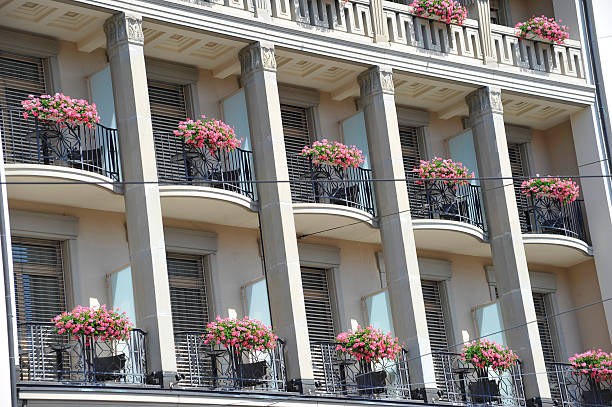 istock hotel balconies with flowers 183408278