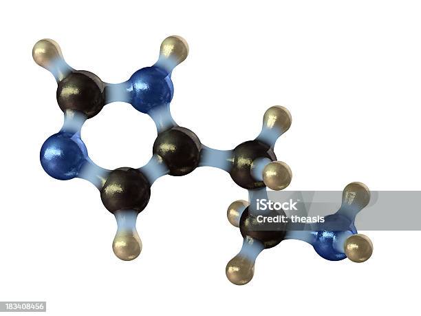 Molécula De Histamina - Fotografias de stock e mais imagens de Biologia - Biologia, Bioquímica, Ciência