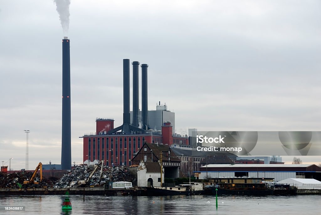power plant and recyceling center Garbage Stock Photo