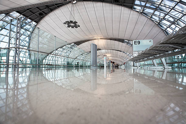 interior suvarnabhumi international airport bangkok thailand