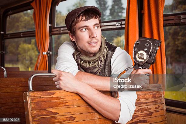 Young Adult Man With Vintage Camera Stock Photo - Download Image Now - 20-24 Years, Adult, Adults Only