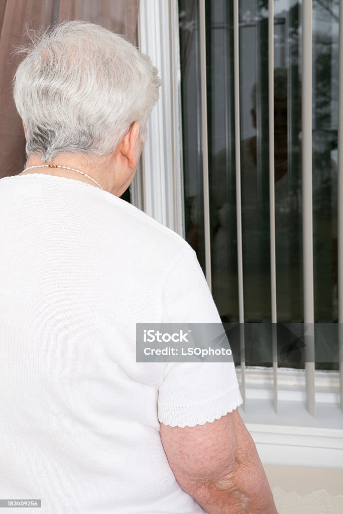 Lonely Old Person 80-89 Years Stock Photo