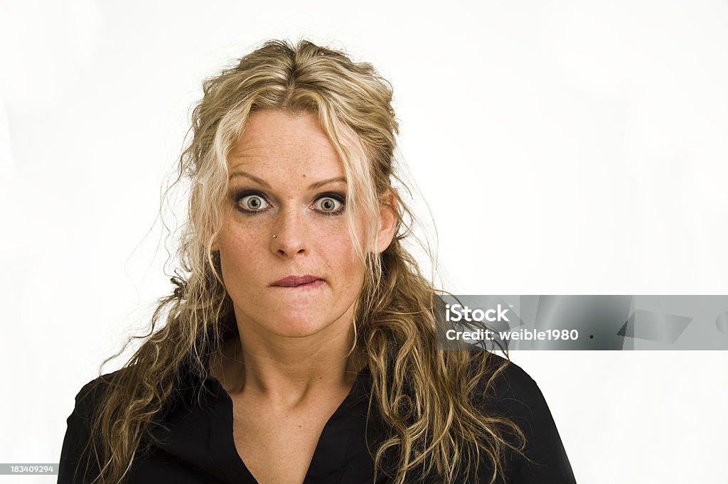 Mulher retrato série expressão do rosto - Foto de stock de 30-34 Anos royalty-free