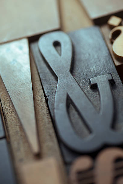 istock Group of letterpress letters 183409312