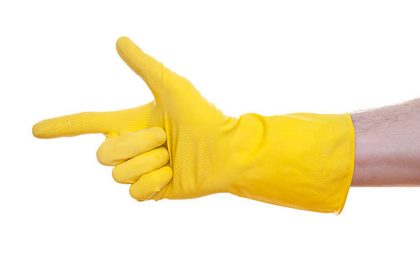 istock Washing up glove pointing 183409443