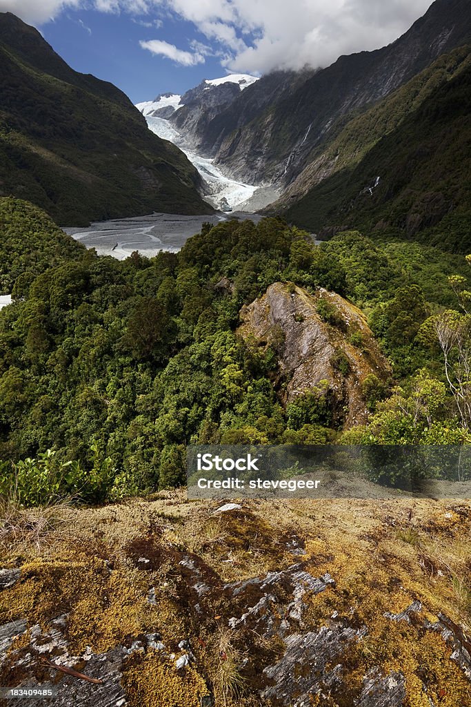 Pitoresco geleira na Nova Zelândia - Foto de stock de Alpes do sul da Nova Zelândia royalty-free