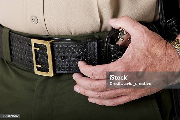 Law Enforcement Closeup Stock Photo - Download Image Now - Sheriff, Uniform, 50-59 Years