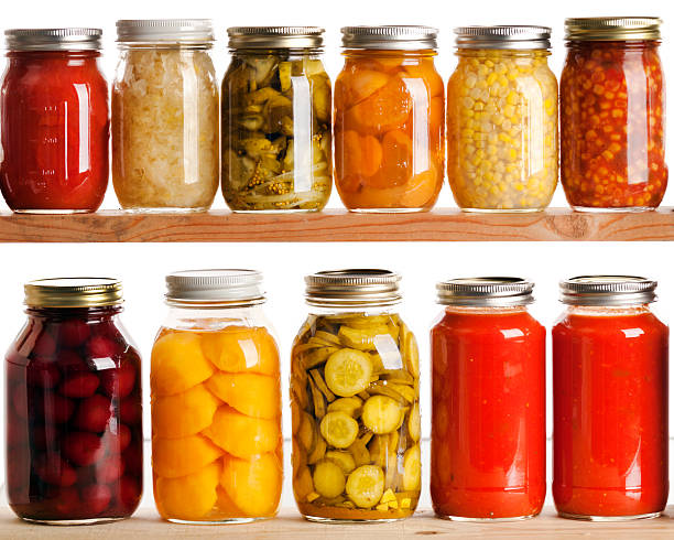 istock Home Canning Jars for Fall Harvest Vegetables and Fruit Preservation 183409682