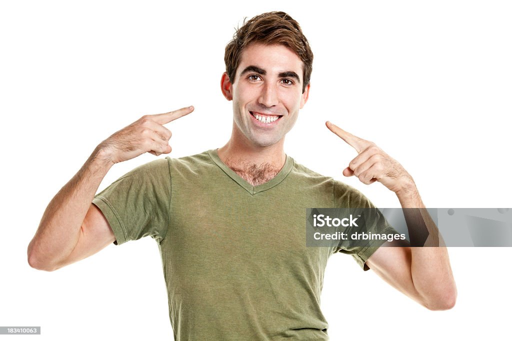 Male Portrait Portrait of a man on a white background. 20-24 Years Stock Photo