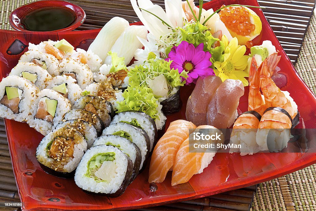 Sushi Set - Lizenzfrei Fisch Stock-Foto