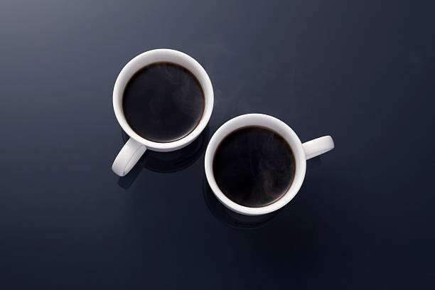 café caliente - steam coffee cup black coffee non alcoholic beverage fotografías e imágenes de stock