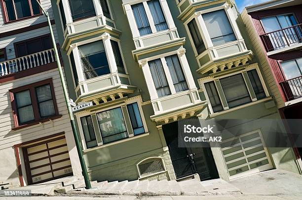 San Francisco Steep Street Stock Photo - Download Image Now - Slanted, House, San Francisco - California