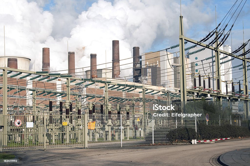 Usina elétrica - Foto de stock de Carvão royalty-free