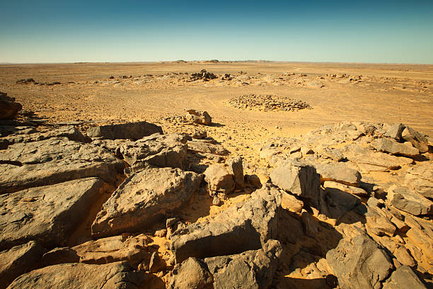 istock Rock landscape in Libyan Sahara desert 183412580