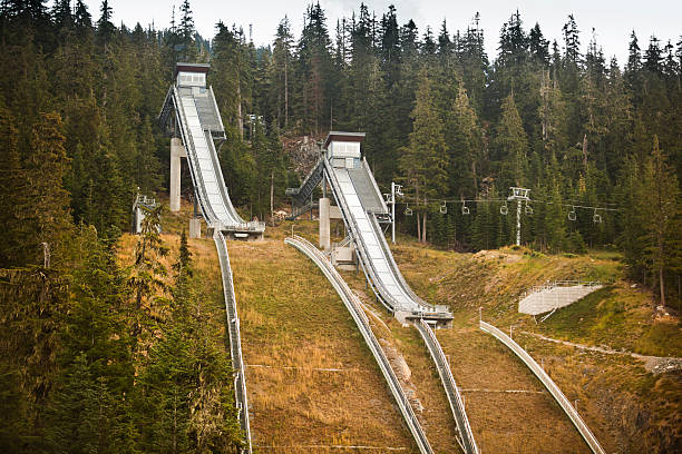 istock Ski jump Whistler, British Columbia 183412972