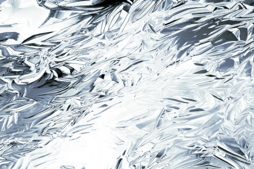 A rippled metallic sivler chrome effect background