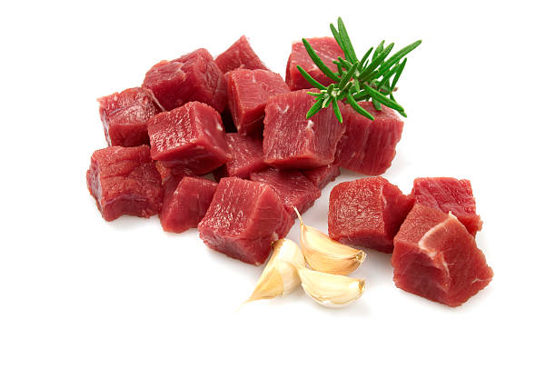 istock Diced Raw Meat With Garlics 183413137