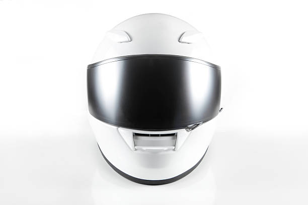 casque de moto blanc - helmet photos et images de collection