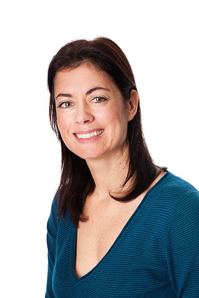 istock Casual woman with a generous smile 183413486