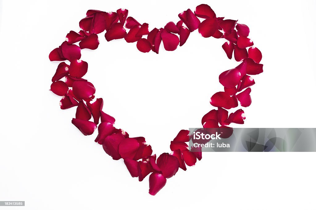 Coração feito de rosas - Royalty-free Pétala Foto de stock