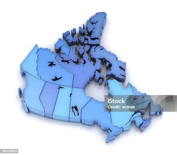 Foto de Canadá Mapa Com As Províncias E Territórios e mais fotos de stock de Canadá - Canadá, Mapa, Ontário - Canadá