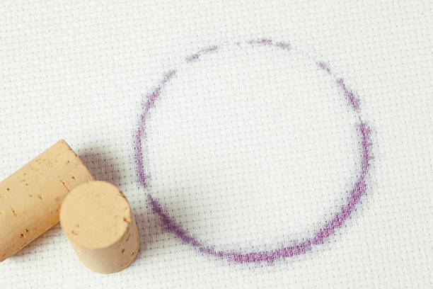 istock Cork and red wine stain 183413787