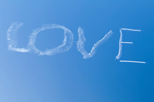 Love Skywriting Love skywritingClick Here to view my other Cityscapes and Architecture: words in the sky stock pictures, royalty-free photos & images