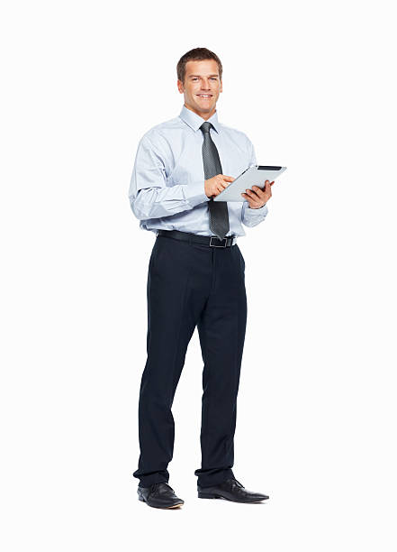 istock Businessman working on his touchpad 183413931
