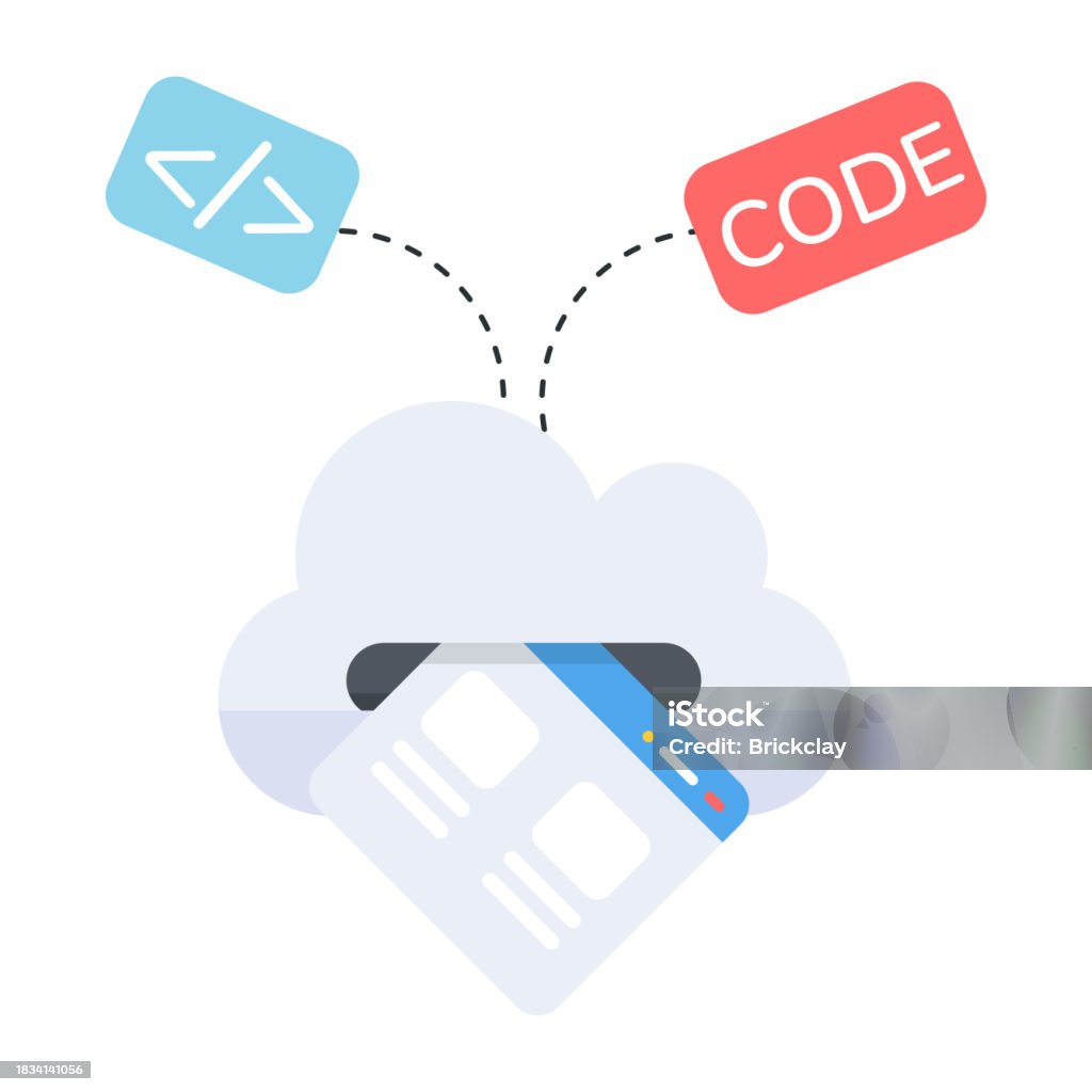 Cloud Coding Stock Illustration - Download Image Now - Cloud - Sky ...