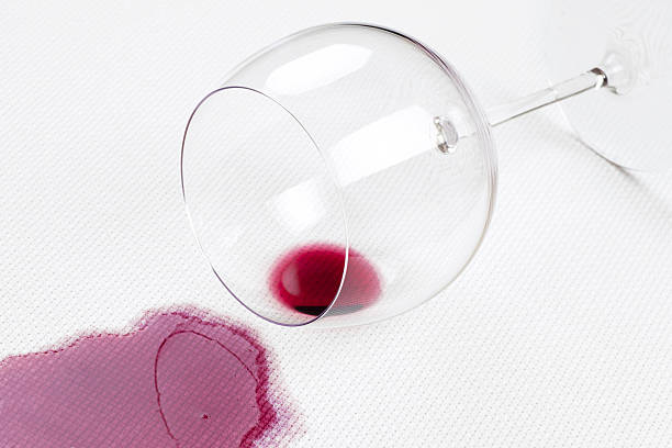 Spilled wine. stock photo