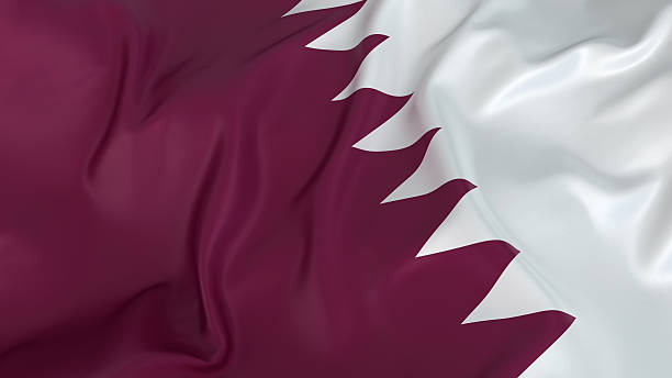 Qatari Flag  qatar flag stock pictures, royalty-free photos & images