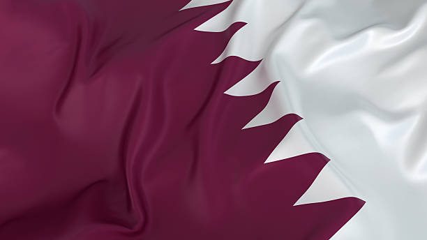 флаг катара - qatari flag стоковые фото и изображения