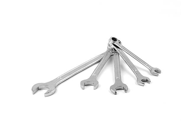 Flex head socket wrench. Isolated with clipping path.