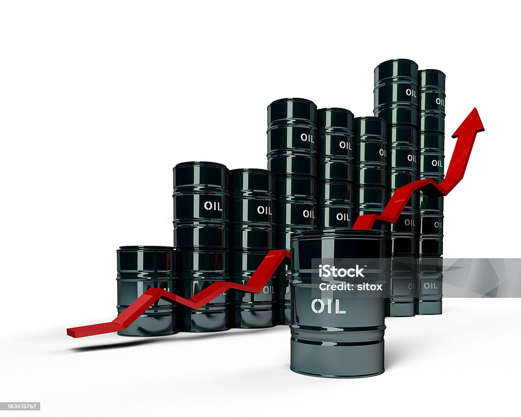 폭발 엔진오일 수요별 및 가격 Uptrend - 로열티 프리 주문하기 스톡 사진