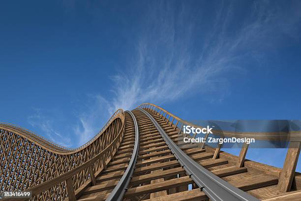 Roller Coaster Stock Photo - Download Image Now - Rollercoaster, Railroad Track, Amusement Park Ride