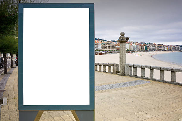 istock Billboard in sidewalk, near the beach 183416514