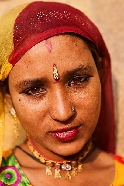 istock Indian woman selling souvenirs 183416848