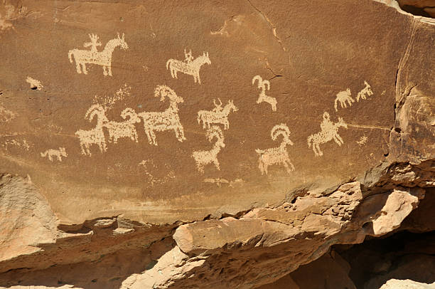 istock Petroglyphs in Arches National Park, Utah 183416929